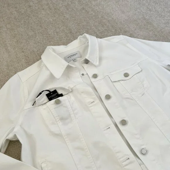 Liverpool White Denim Jeans Jacket 2X - Picture 3 of 12